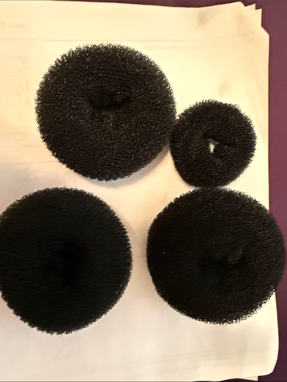 Black Hair Donut Bun Makers - Set of 4